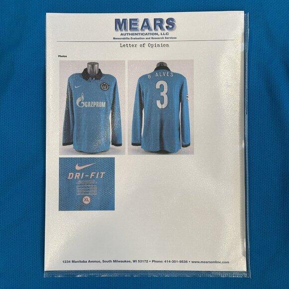 Bruno Alves Zenit St. Petersburg UEFA Champions League Match Worn Jersey - Picture 8 of 12